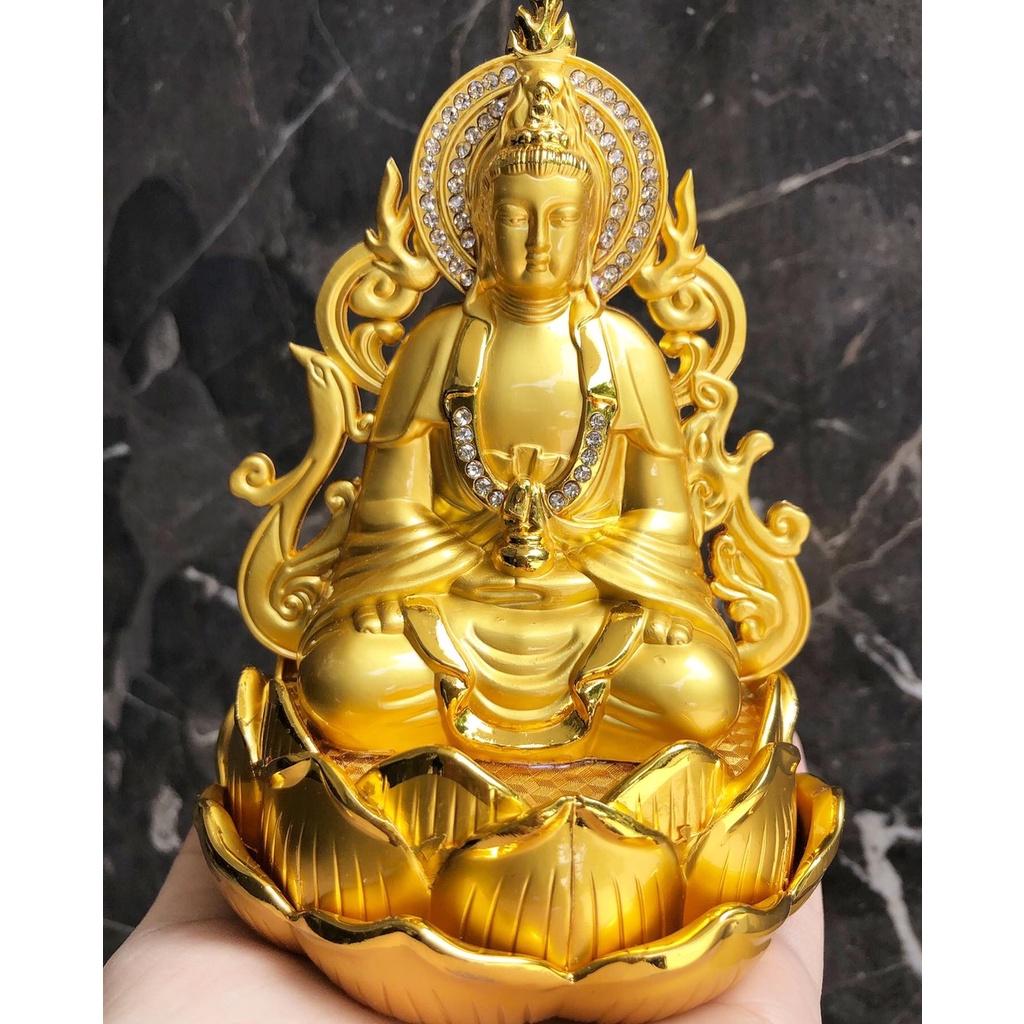 Tượng Phật Quan Âm Đài Sen 2 Mặt Cao Cấp Đặt Taplo Phong Thủy - Sang Trọng