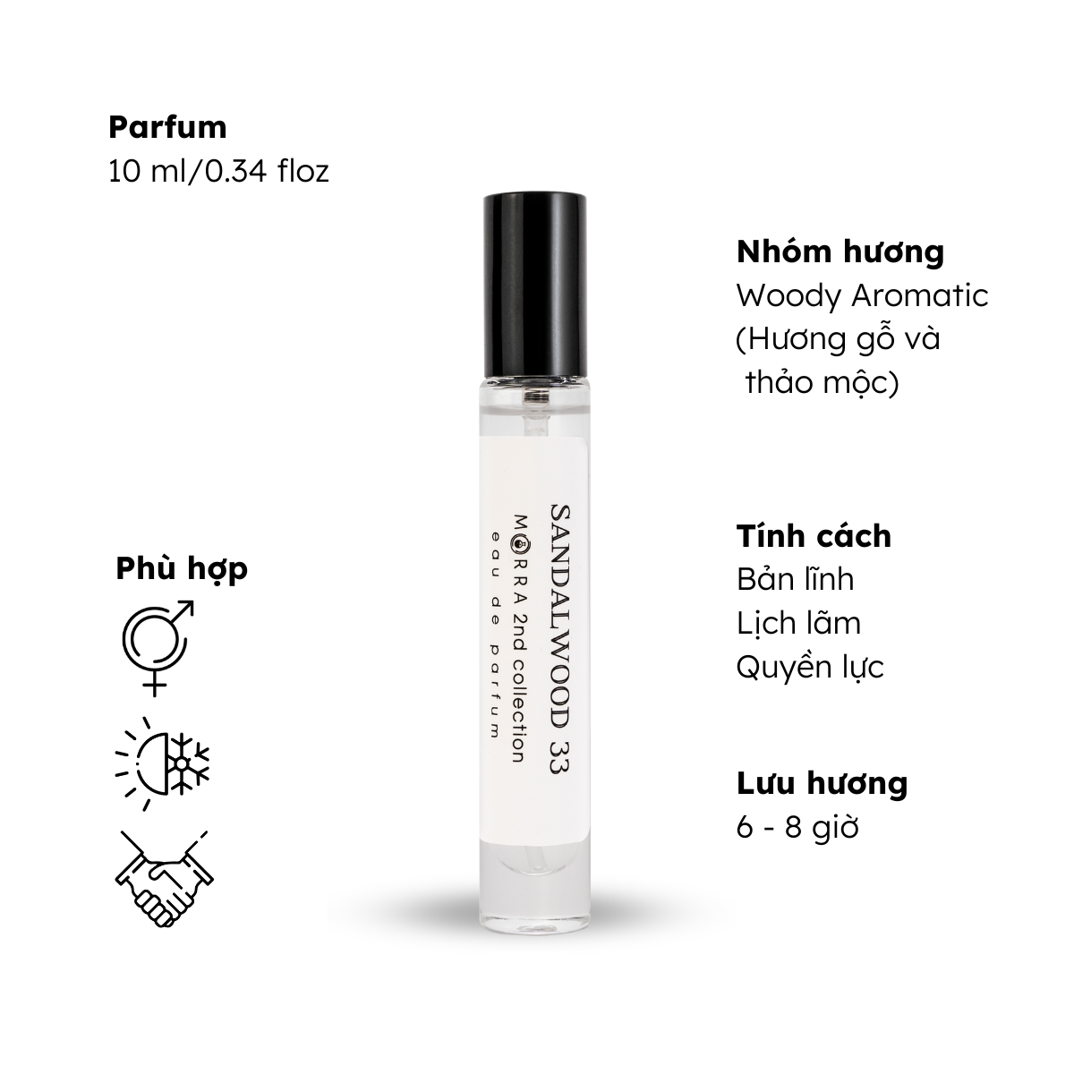 Nước hoa nam Morra No.03 nguyên liệu nhập Pháp, hương thơm bản lĩnh, quyền lực, lịch lãm, lưu hương lâu-dạng xịt