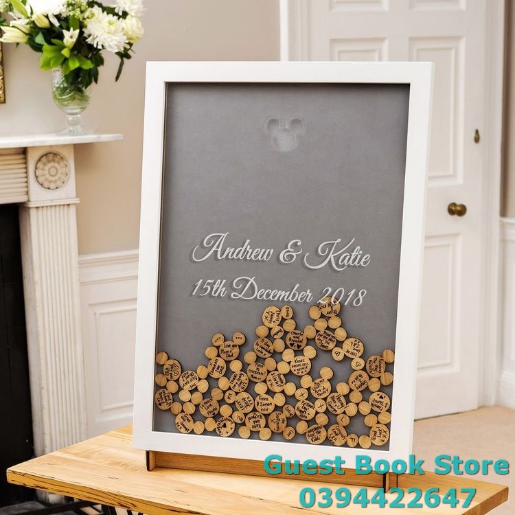 Hộp thả tim cưới,Hộp gỗ kí tên, guest book, hộp thả tim cưới, khung thả tim wedding kèm ẢNH THẬT