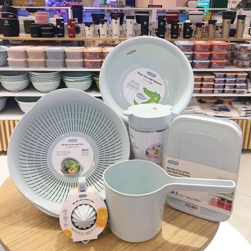 Bộ Chậu Rổ Đa Năng Rửa Rau, Đựng Hoa Quả, Thực Phẩm Yoko Chuẩn Nhật Bản Zise 23 - 30 - 35cm.