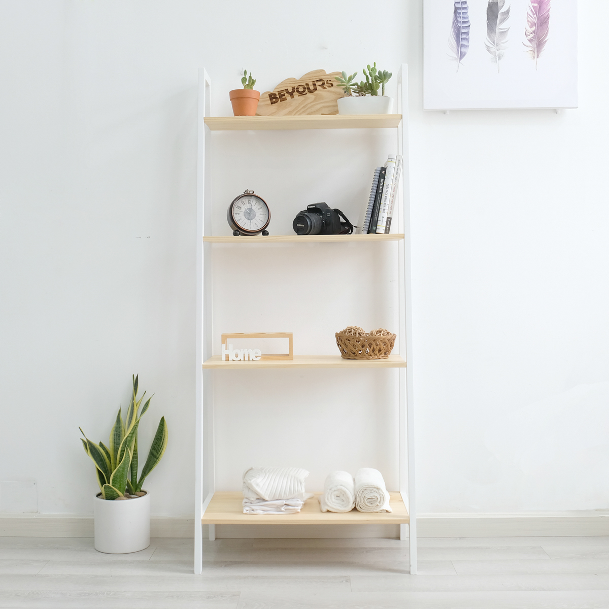 Kệ Sách Gỗ 4 Tầng Size L A Book Shelf 4FL Nội Thất Kiểu Hàn BEYOURs