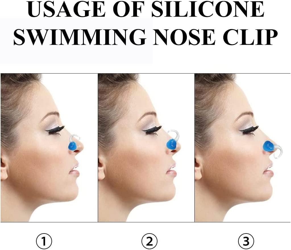 Kẹp nước mũi bằng chục mảnh để bảo vệ mũi silicon cho hồ bơi/lặn