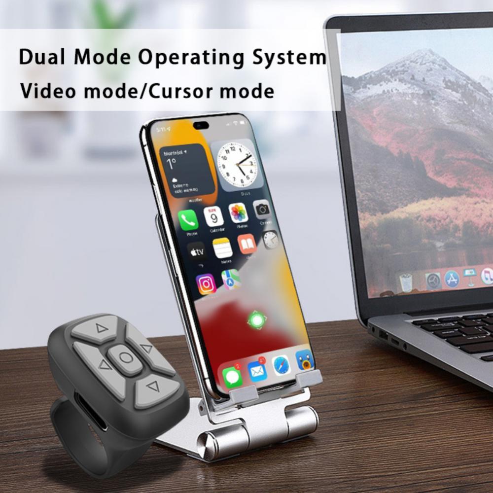 Bluetooth Không Dây Điều Khiển Từ Xa Nút Di Động Trang Turner Trình Duyệt Bộ Điều Khiển Đầu Ngón Tay Selfie Vid Dành Cho Tik Tok Ring