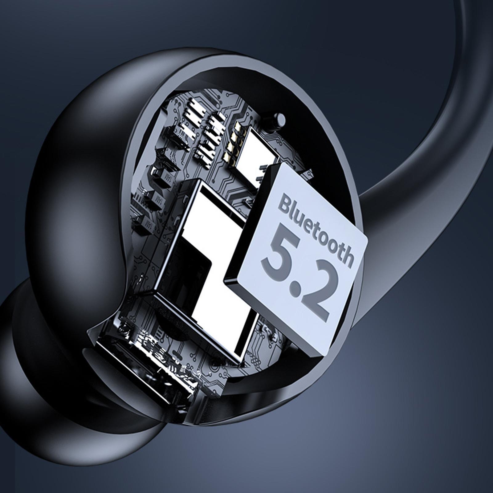 Single Ear Bluetooth Headset Water-Resistant Soft Ear Hook Sweatproof for Hiking