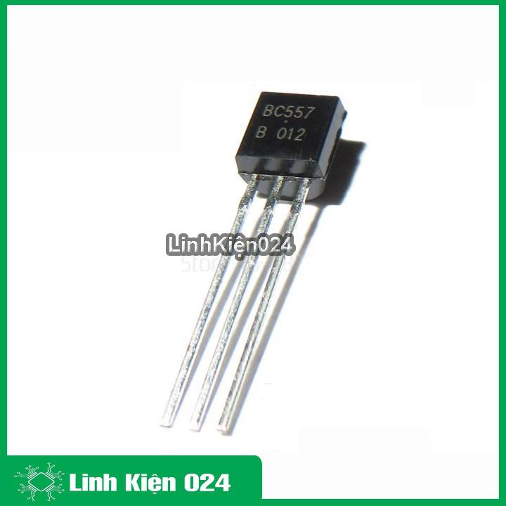 Linh kiện bán dẫn BC557 TO-92 TRANS NPN dòng 0.1A điện áp 45V