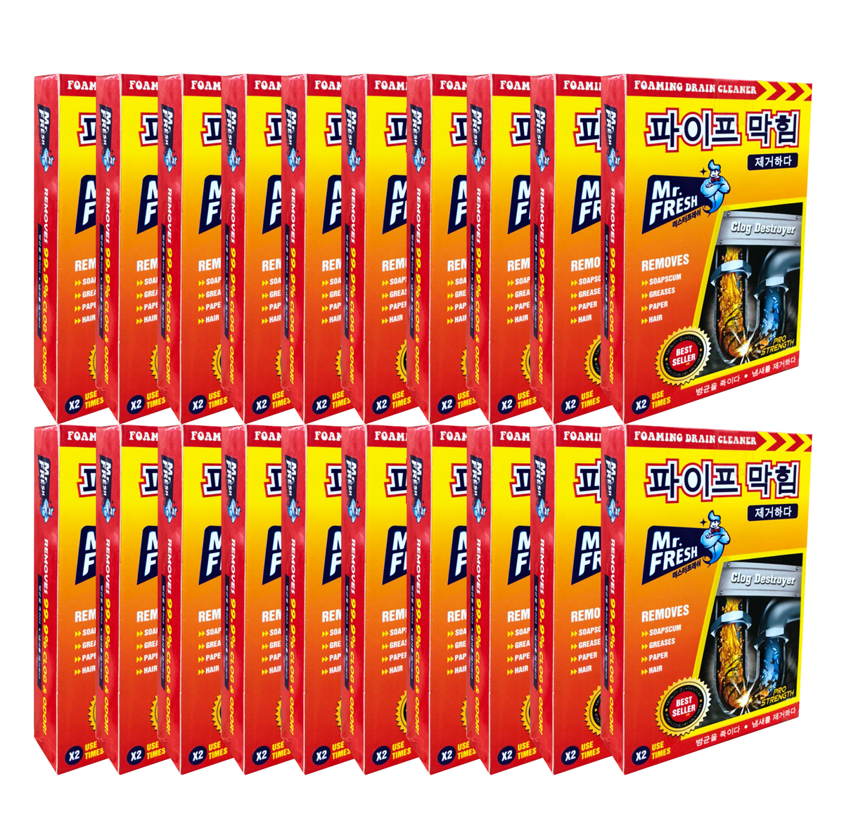 Combo 8 hộp 16 gói bột thông tắc làm sạch đường ống Hàn Quốc