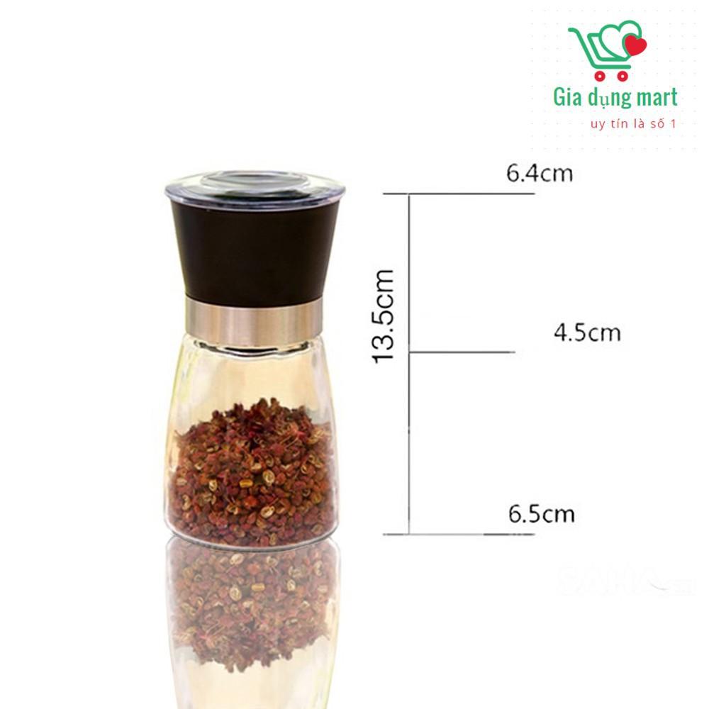 Lọ xay tiêu cầm tay thủy tinh loại đẹp