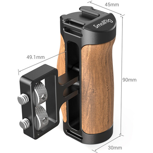 Tay cầm gỗ SmallRig Wooden Mini Side Handle (1/4”-20 Screws) 2913 - Hàng nhập khẩu