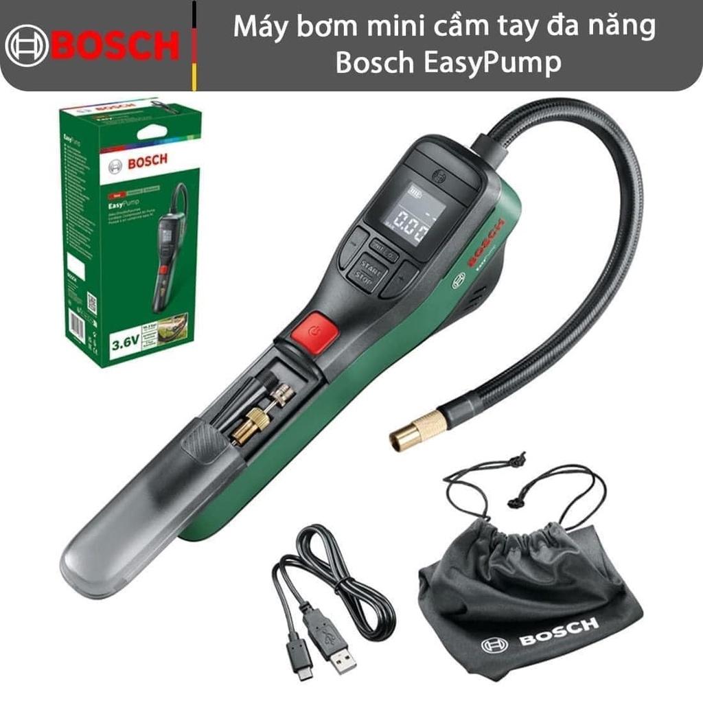 Máy Bơm Cầm Tay Đa Năng Bosch EasyPump, Máy Bơm Ô Tô, Xe Máy, Sạc USB, Hiển Thị Màn Hình Led, Nhập Đức, BH 12 Tháng, Hàng Chính Hãng