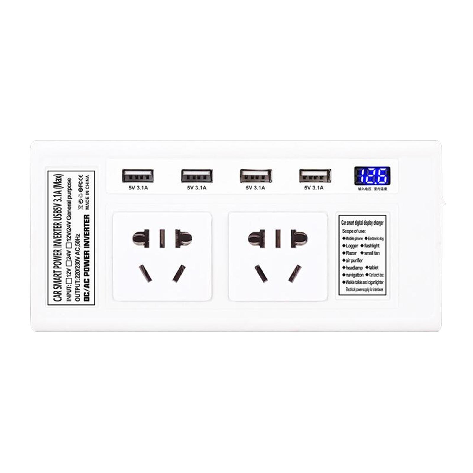 Car Inverter USB Auto Converter Inversor DC 12V to AC 220V White 12V