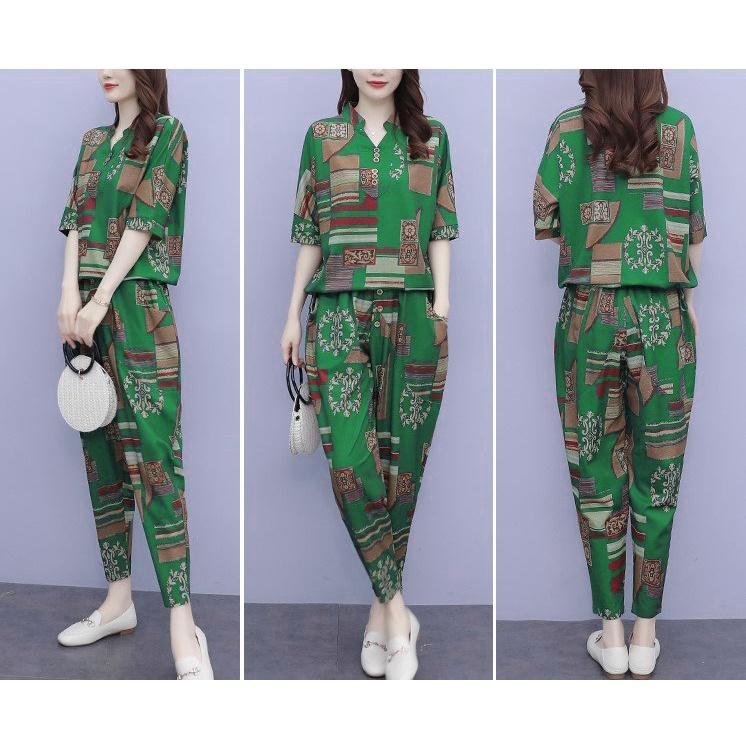Set Bộ Đồ Nữ Trung Niên Chất Đũi Mềm Mát Sang Trọng cho phái đẹp giá rẻ