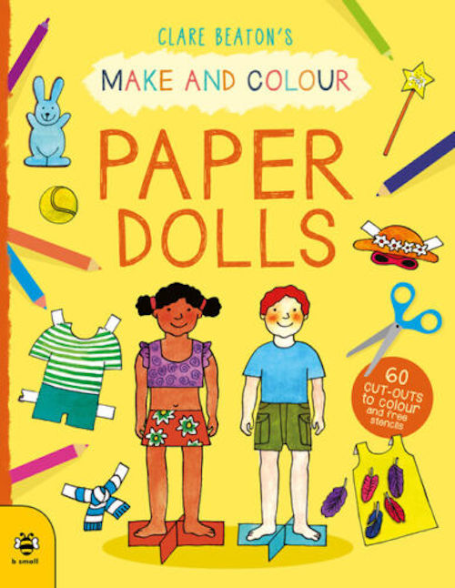 Sách tô màu thiếu nhi  tiếng Anh: Make And Colour Paper Dolls