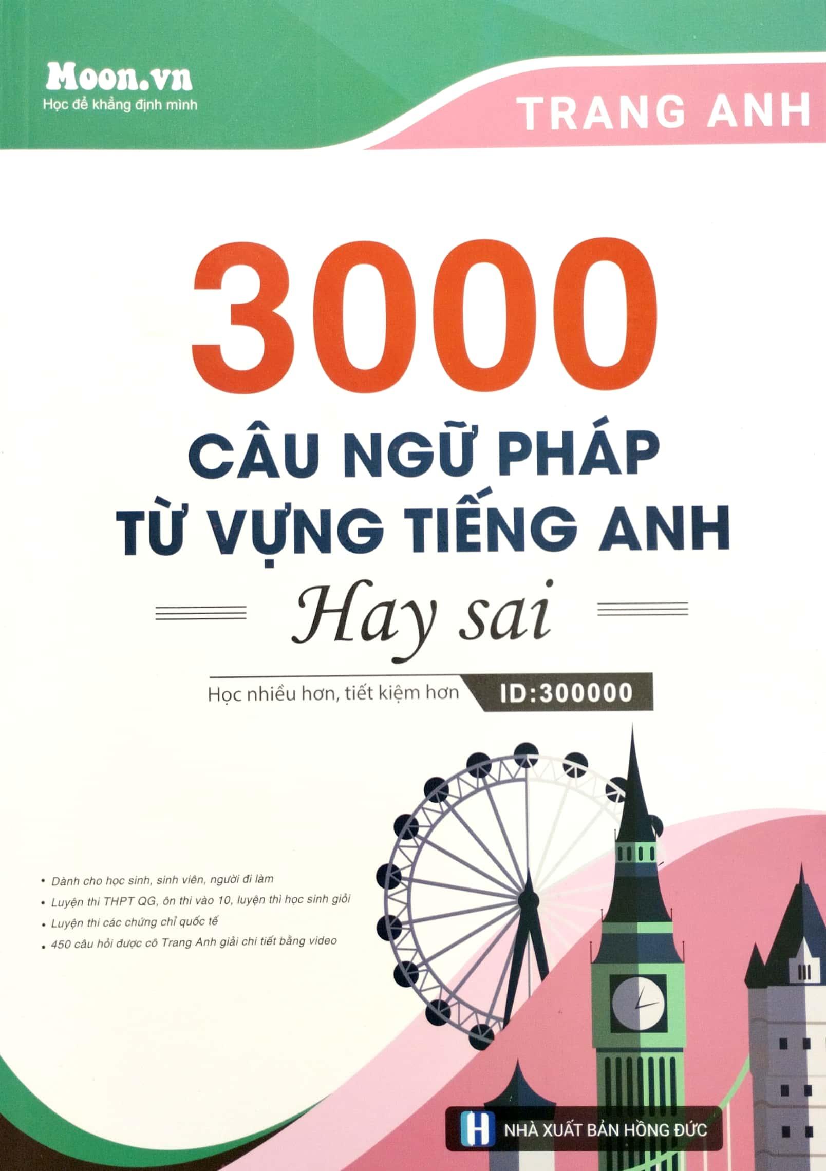 3000 Câu Ngữ Pháp Và Từ Vựng Hay Sai