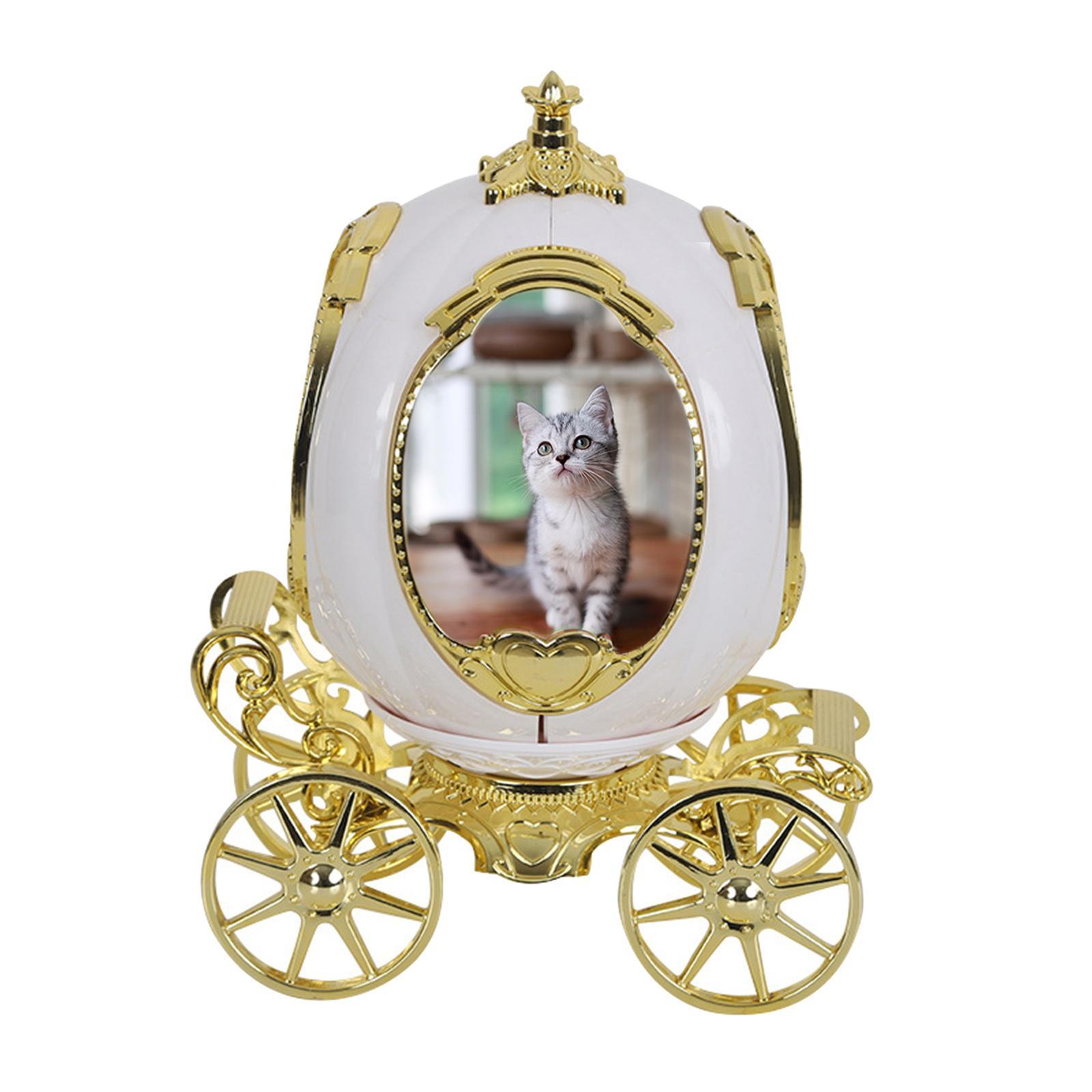 Photo Frame Music Box Rotating Picture Display for Bedroom Desktop
