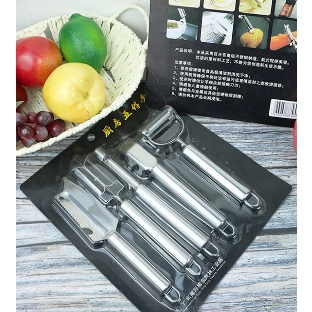 Combo 5 Dụng Cụ Nhà Bếp Inox Tiện Dụng