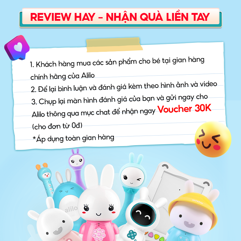 Đồ chơi âm nhạc giáo dục cho trẻ Alilo Honey Bunny G6 cho trẻ từ 0-4 tuổi, hỗ trợ học tiếng anh sớm - Hàng chính hãng - Máy phát nhạc, kể chuyện cho bé, trợ lý giấc ngủ giúp bé ngủ ngon