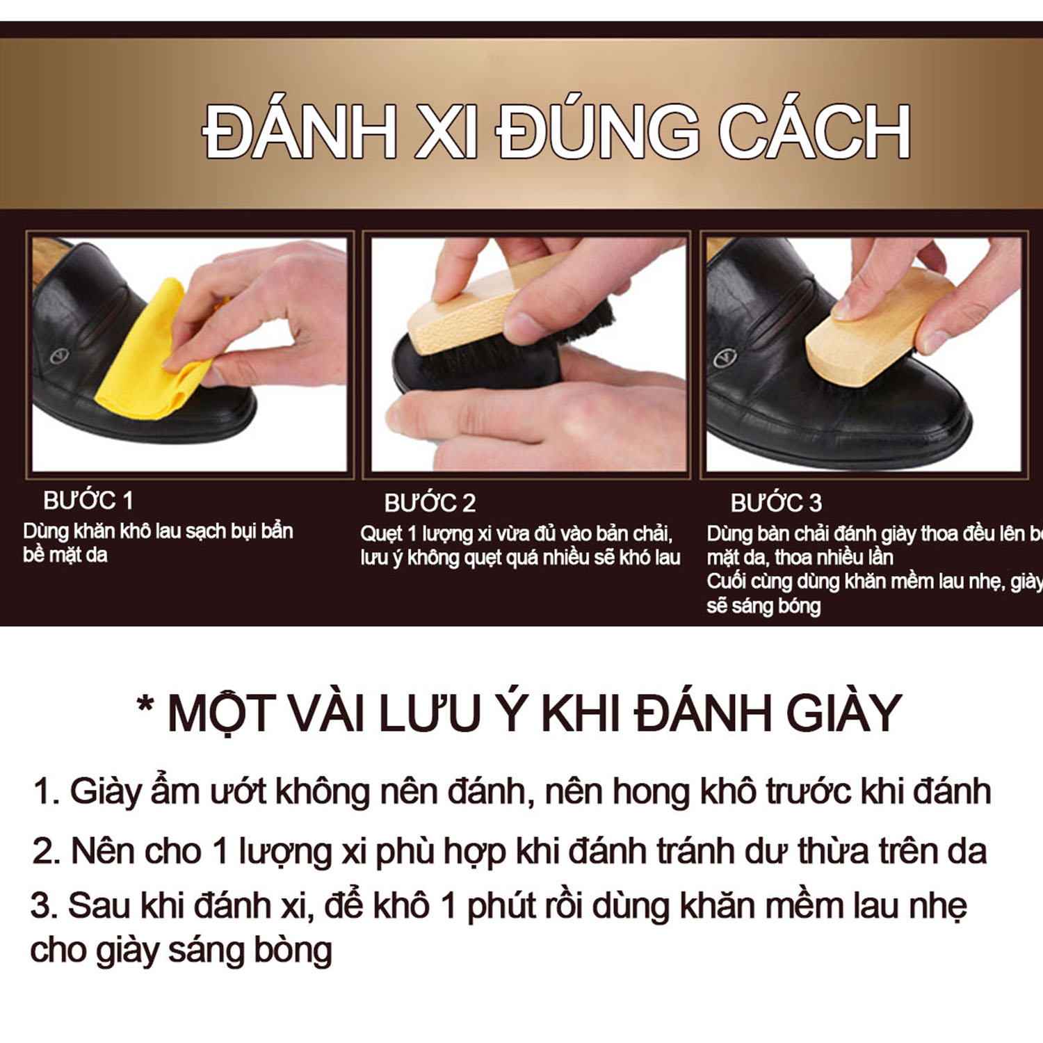 Bàn chải đánh giày lông heo P142 đánh xi, vệ sinh giày