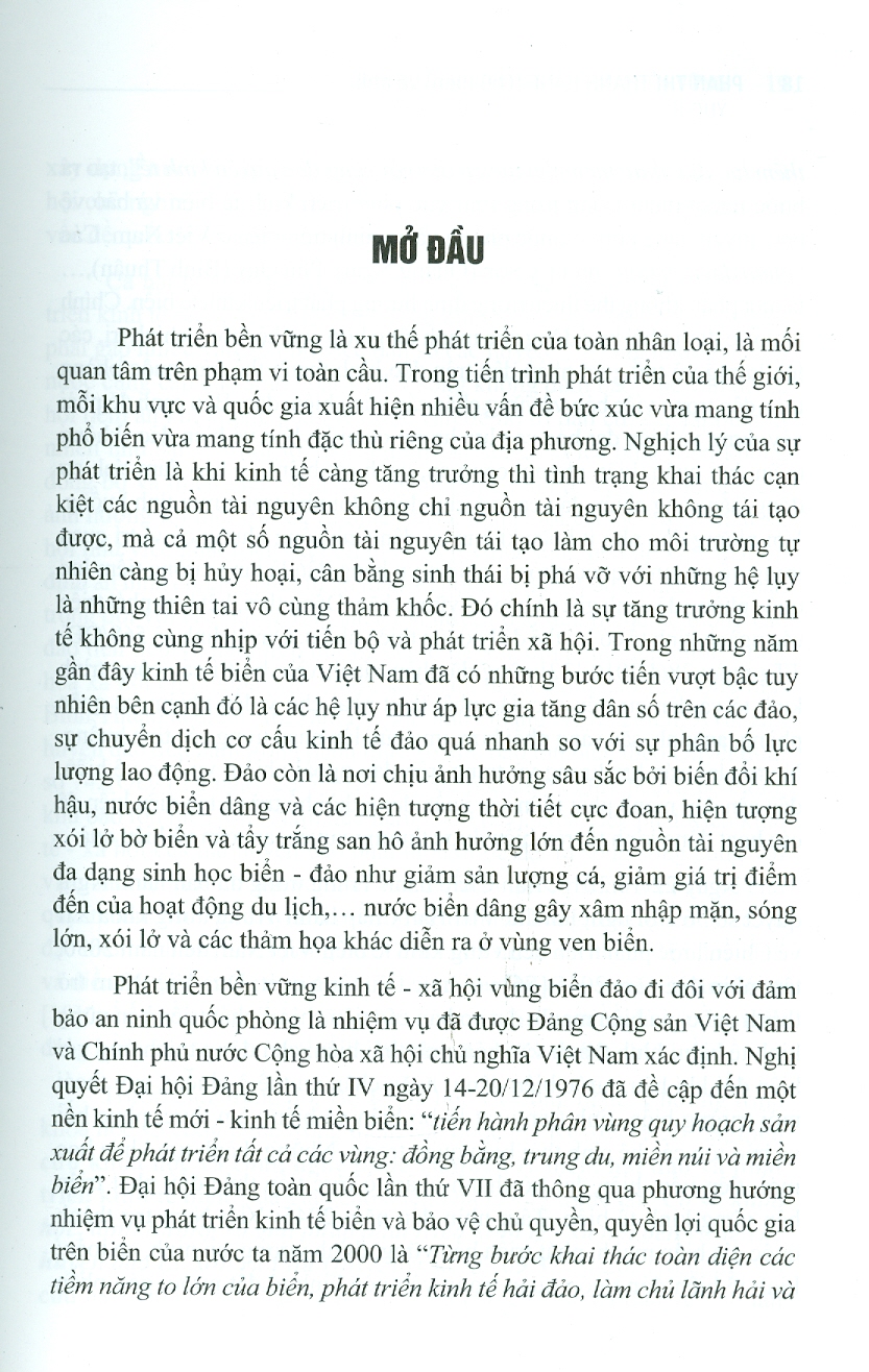 Mô Hình Định Hướng Phát Triển Bền Vững Các Huyện Đảo Ven Bờ Lý Sơn Và Phú Quý (Bìa Cứng)