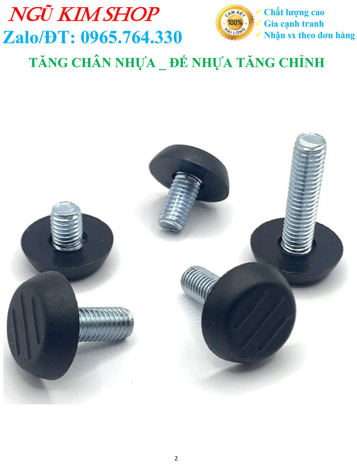 TĂNG CHÂN NHỰA _ ĐẾ NHỰA TĂNG CHỈNH M6, M8