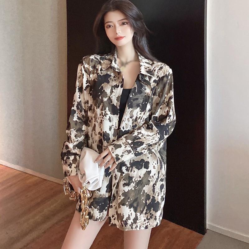 Áo Sơ Mi Dài Tay Dáng Rộng Thiết Kế Thanh Lịch Thời Trang