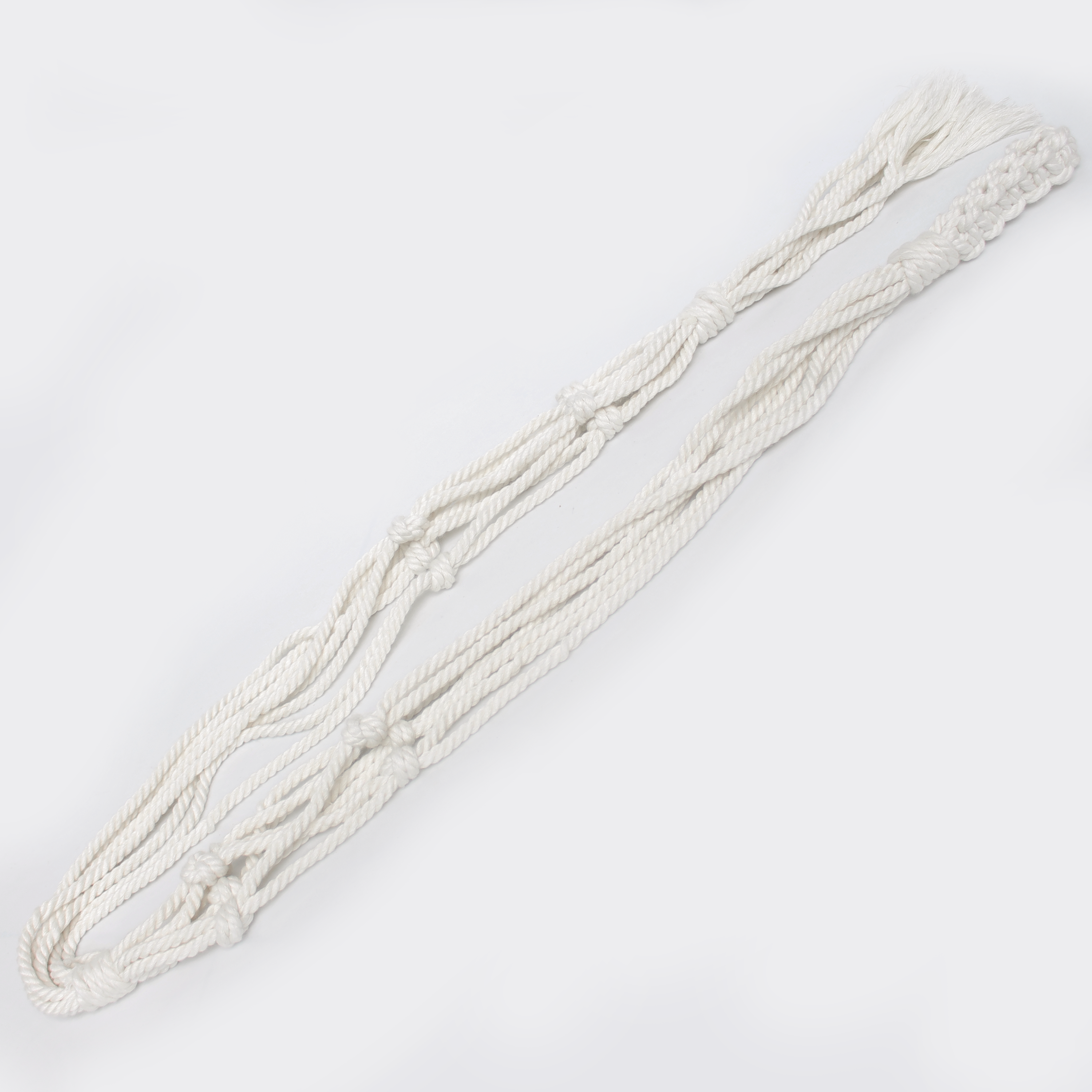 MycoGREEN - Bộ Chậu Gáo Dừa khắc kiểu + Dây treo chậu cây Macrame