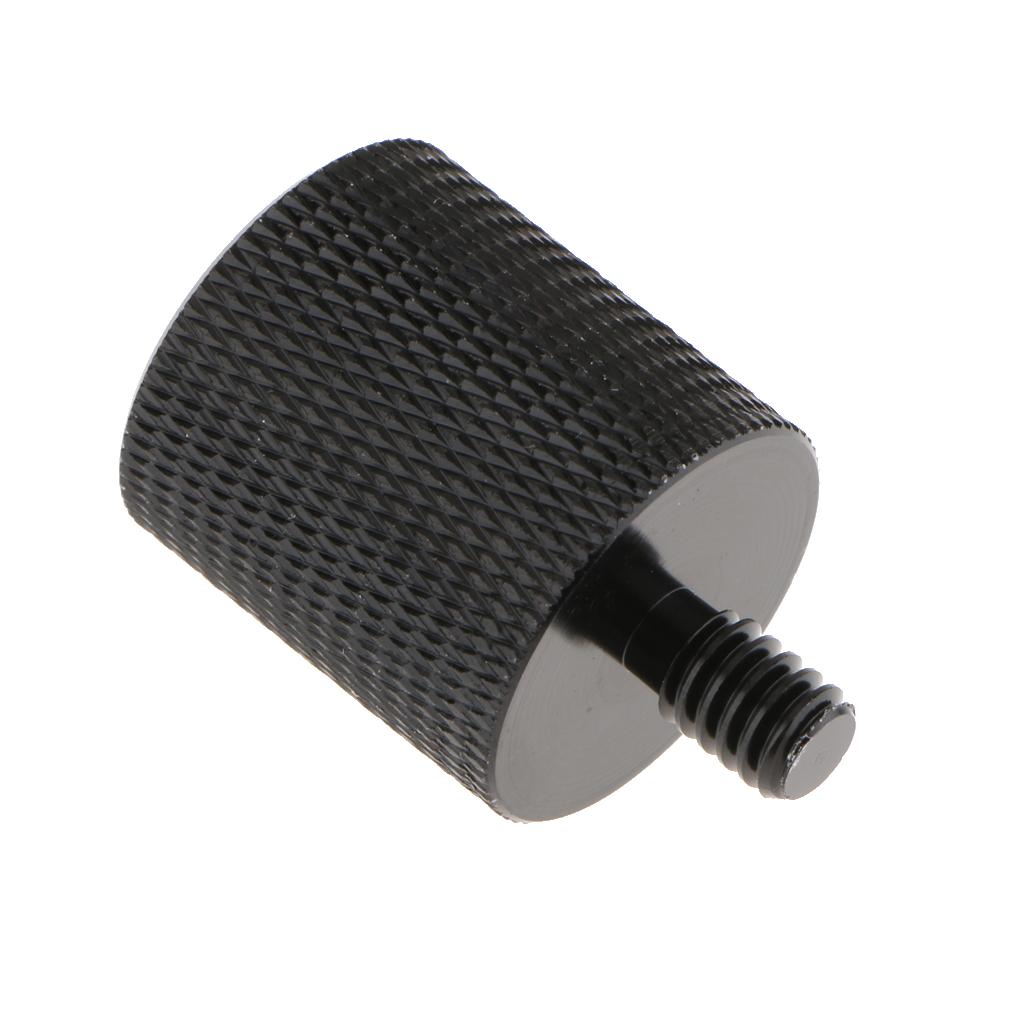 All Metal 5/8 27 Female To 1/4-20 Male Adapter Screw for Camera Microphone Stand - Black