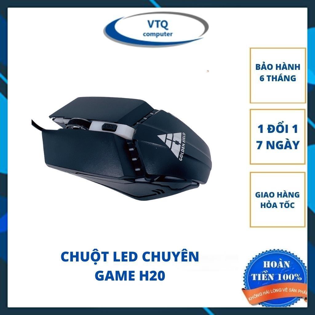 Chuột máy tính gaming có dây H20,.Chuột Máy Tính Gaming Golden Field H20 | Chế độ LED 7 màu / 6 nút bấm