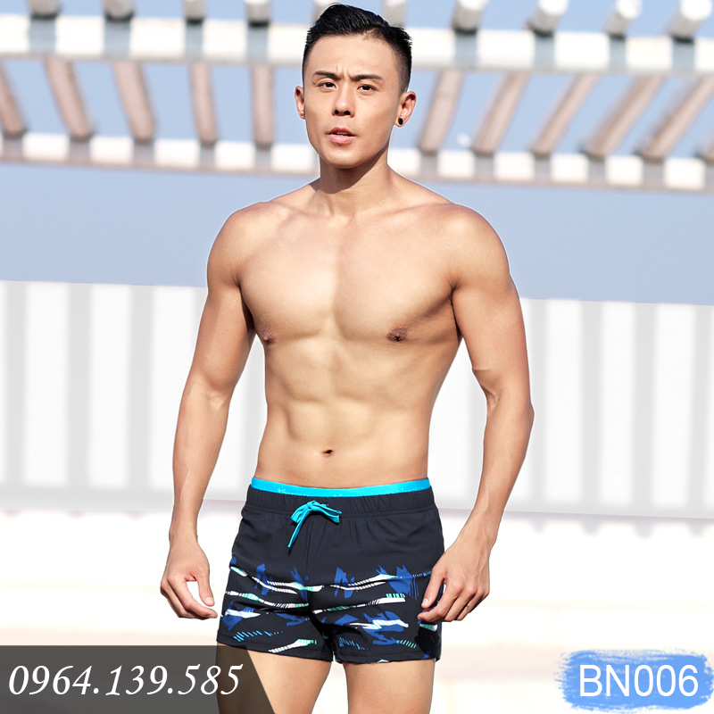 Combo đồ bơi nam giới, set 4,5 chi tiết Quần boxer 2 lớp + Kính bơi anti fog + Mũ + Bịt tai kẹp mũi + Túi đựng, mẫu cao cấp đẹp | BN007