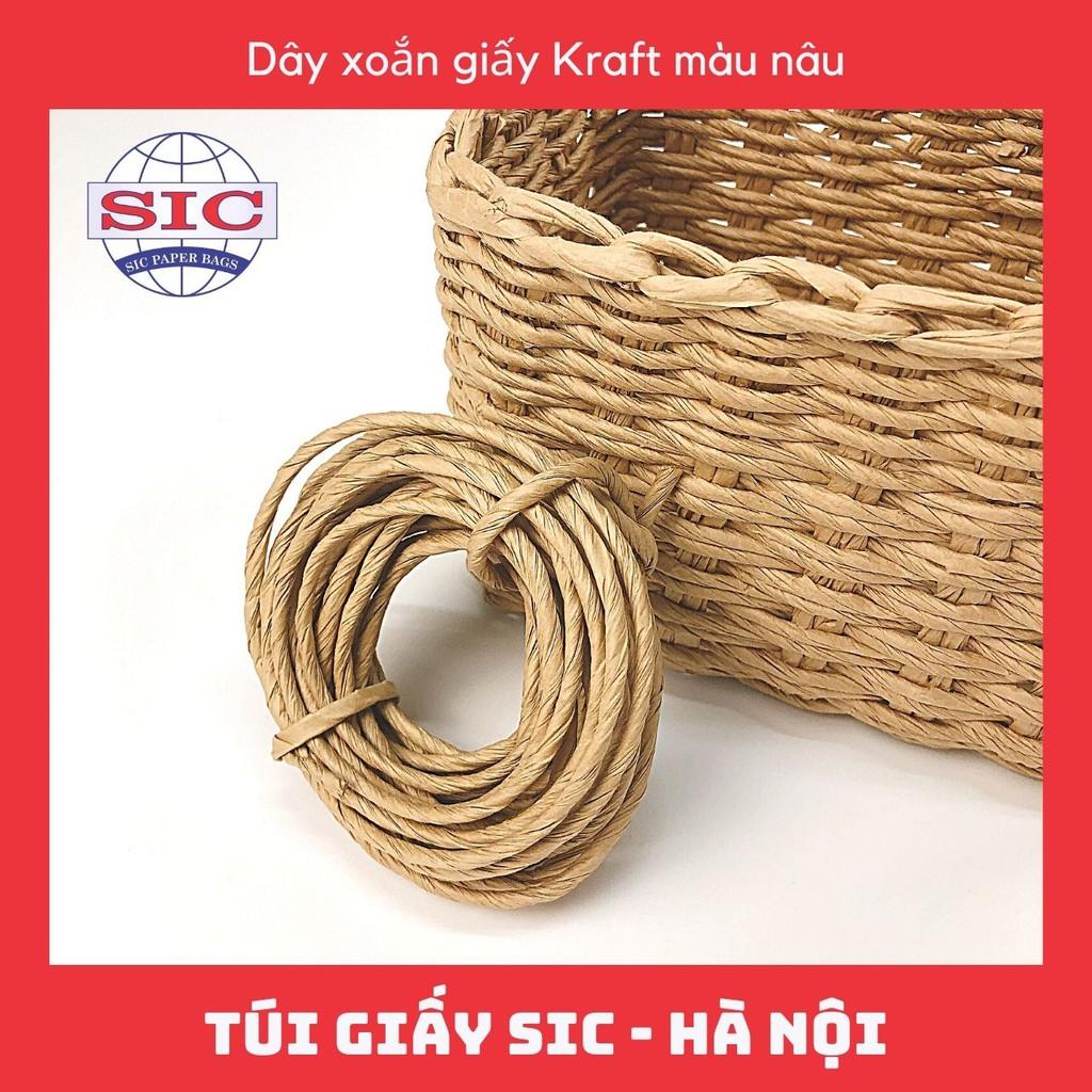 Dây giấy xoắn đường kính 3.5mm màu nâu Decor họa tiết văn phòng phẩm trang trí bưu thiếp thủ công mỹ nghệ