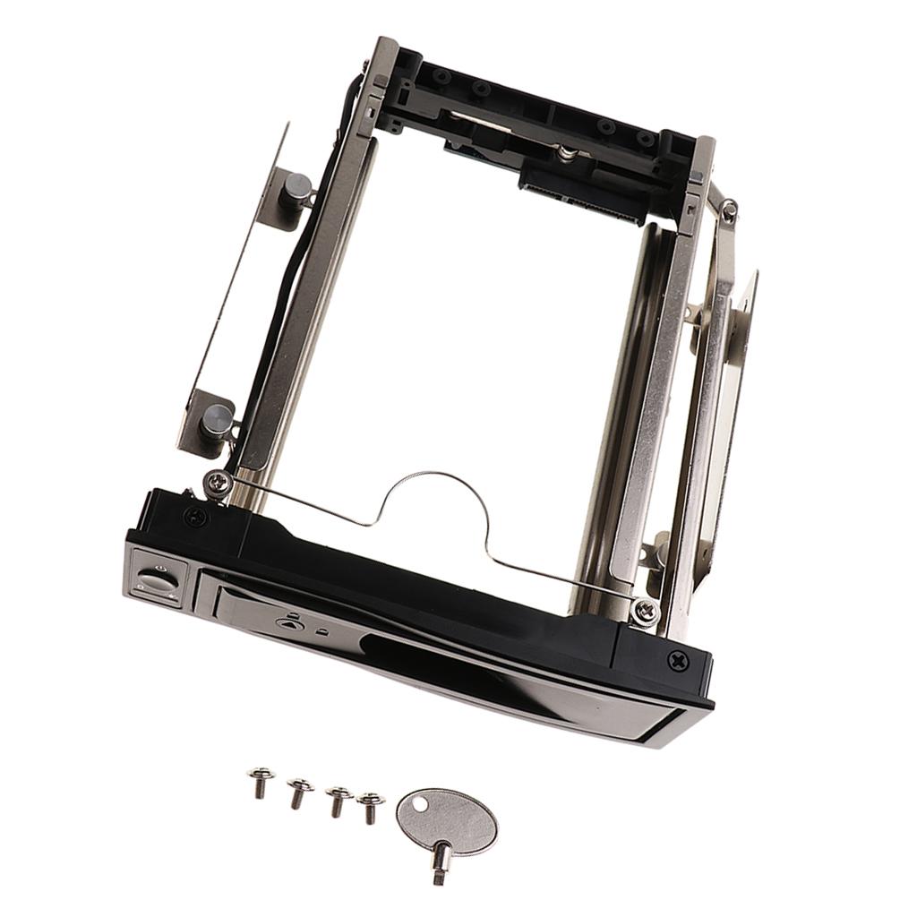 3.5'' HDD SATA Hot Swap Internal Enclosure Mobile Rack Caddy & Key Lock #2