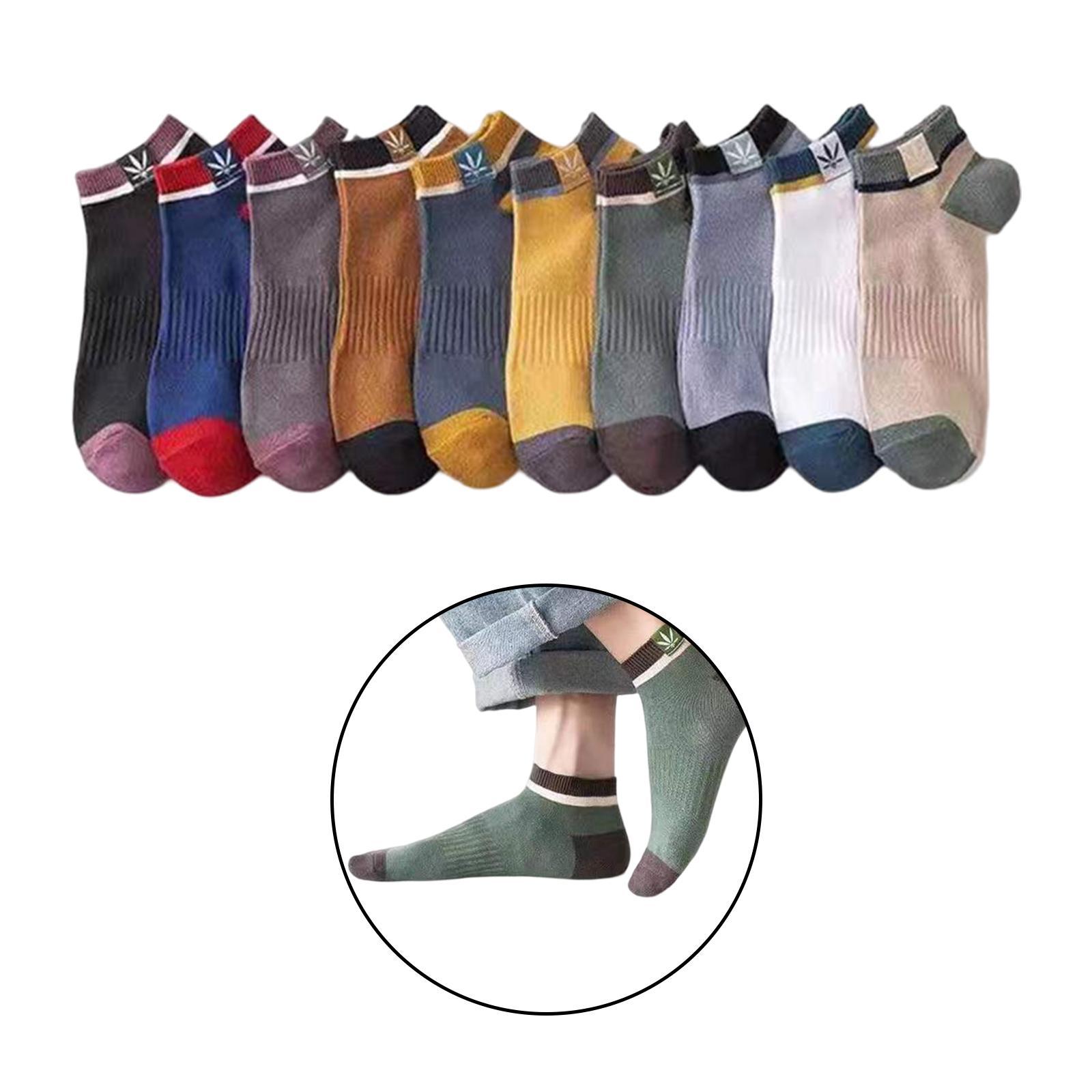 10 Pairs Mens Ankle Socks Low Cut Comfort Sweat Wicking Casual for Running