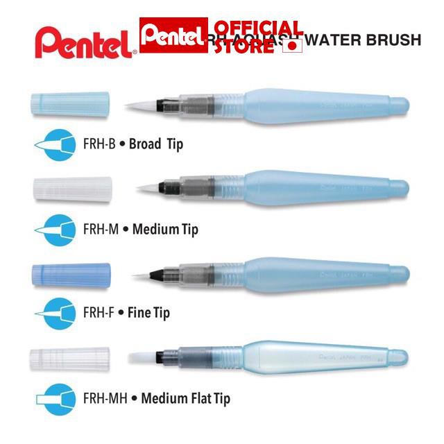 Pentel XFRH | Cọ Vẽ Màu Nước Chuyên Nghiệp | Đầu Mềm Và Dai | Thay Thế Cọ Vẽ Thông Thường| Pentel Brushpen