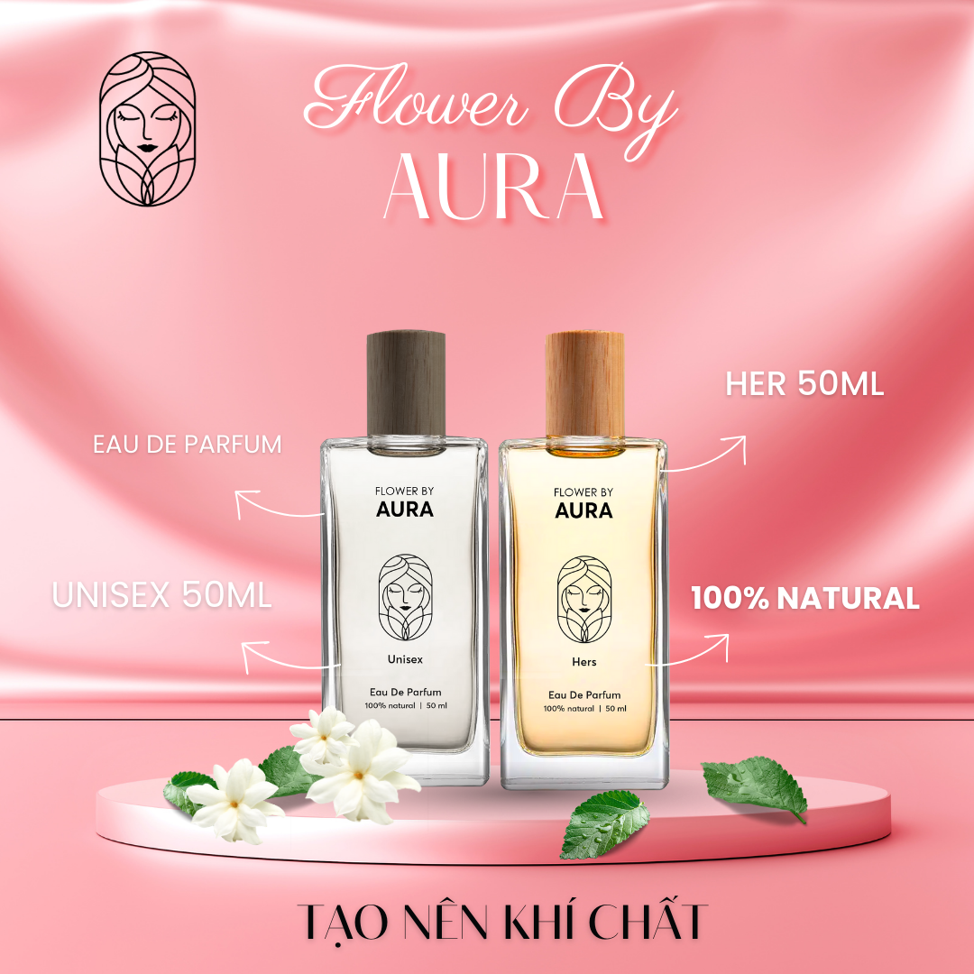 Nước hoa thiên nhiên Flower By Aura_Combo 2 chai Unisex & Hers 50ml