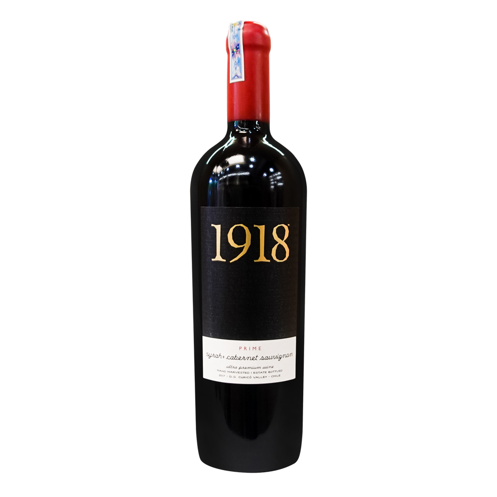 Rượu Vang Đỏ 1918 Prime Syrah Cabernet Sauvignon Premium 750ml 14.5% - Chile - Hàng Chính Hãng