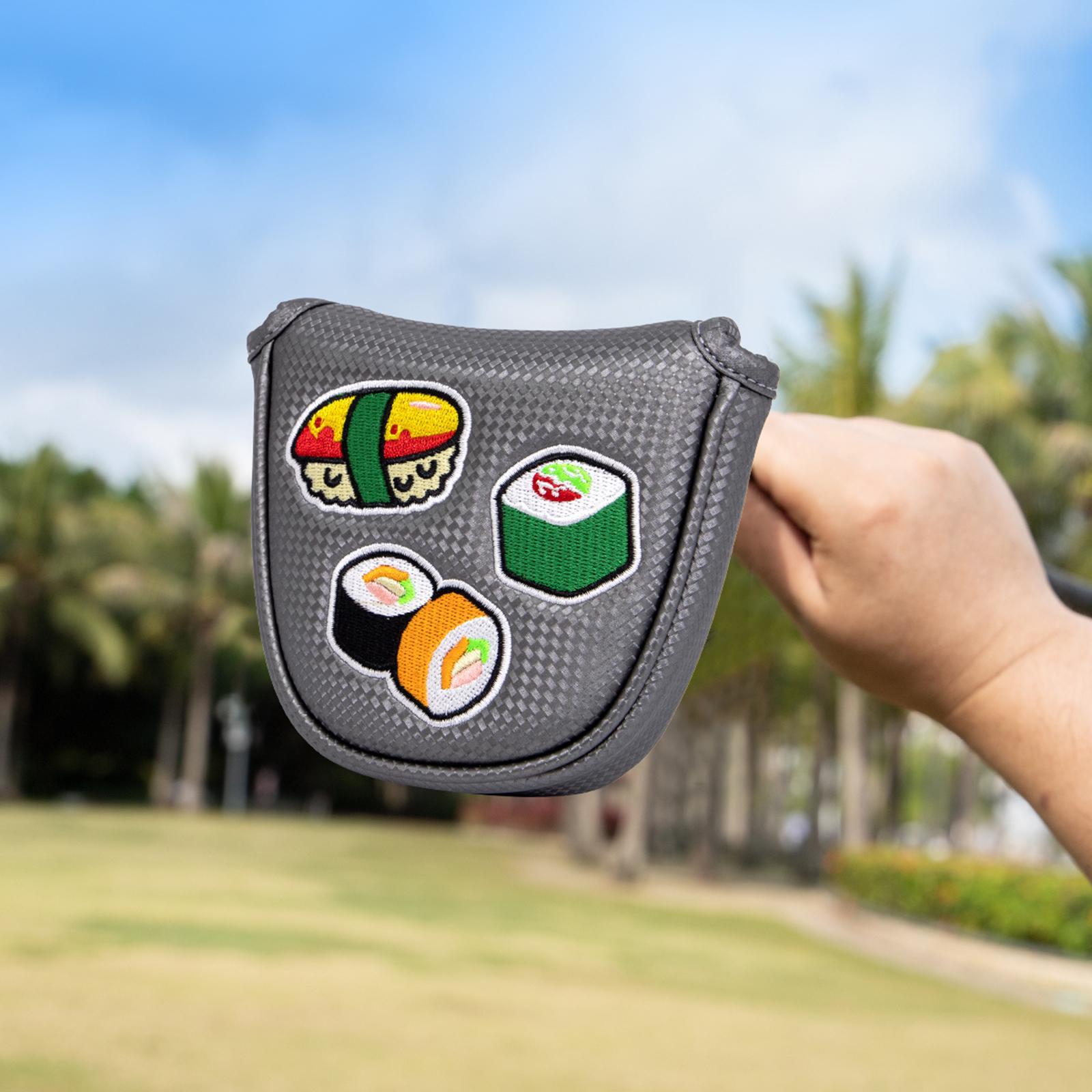 Golf Mallet Putter Head Cover Golf Club Headcover for Most Putter Gray