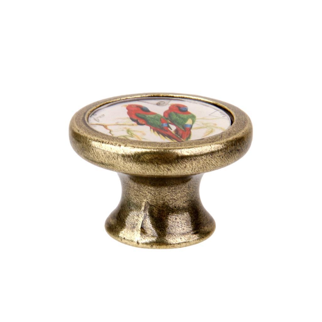 2x Vintage Round Cabinet Door Cupboard Drawer Dresser Pulls Handle Knobs #1