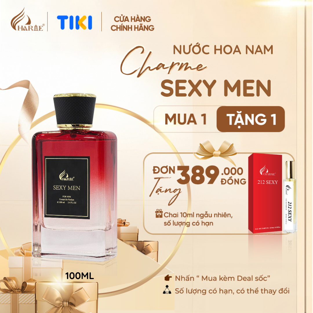 Nước Hoa Nam Charme SEXY MEN 100ML Lịch Lãm, Cuốn Hút_Thơm Lâu Chính Hãng