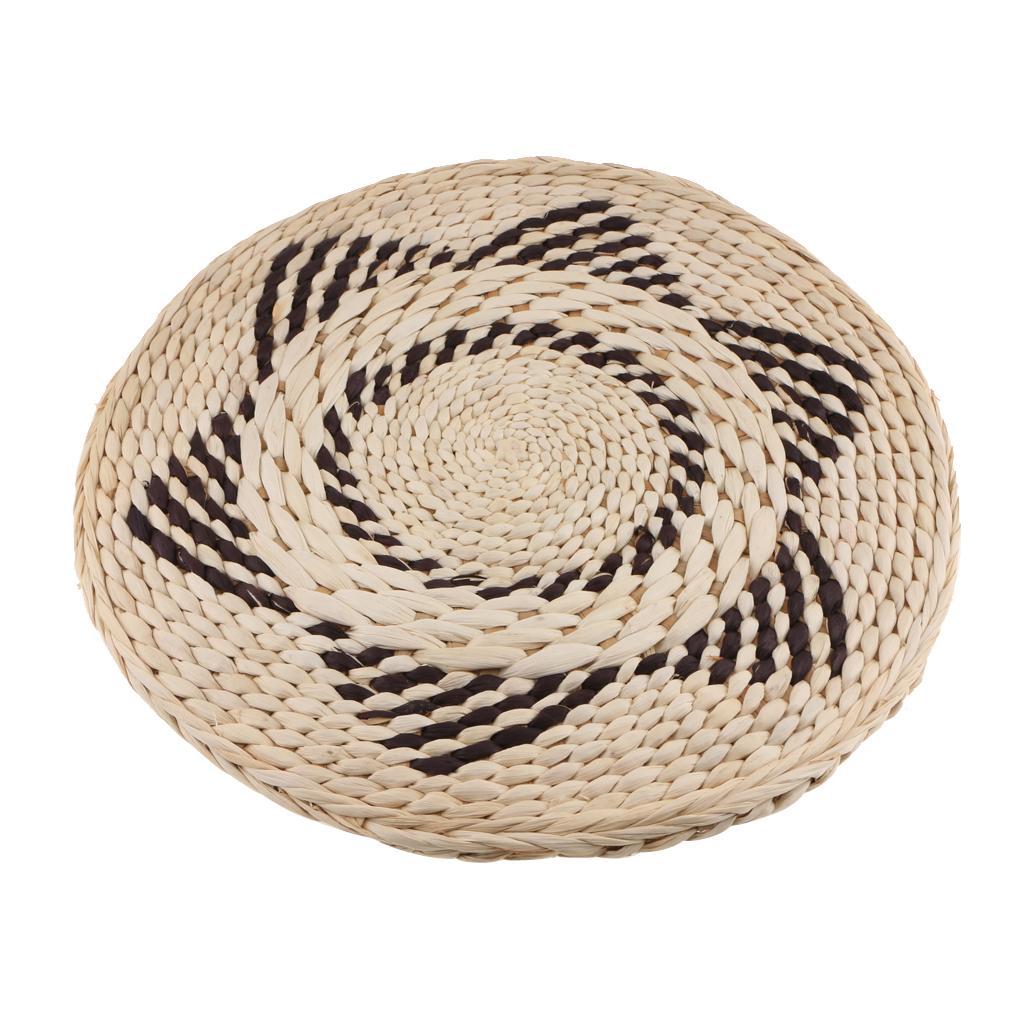 Japanese Style Handmade Straw Woven Seat Cushion Tatami Dia. 48cm