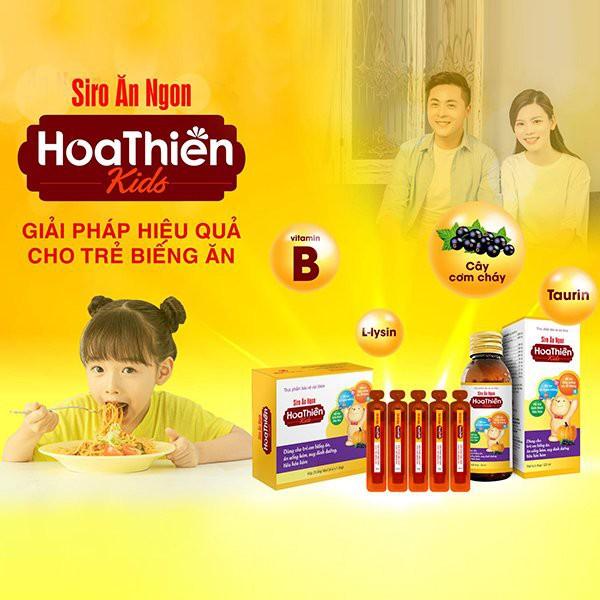 Siro Ăn Ngon Hoa Thiên chai 120ml giúp kích thích hệ tiêu hóa bé ăn ngon hơn