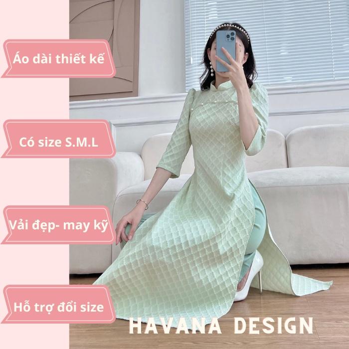 Set áo dài cách tân nữ, hàng đẹp có size, áo dài nữ đẹp chất taffta xốp tay phồng, phom xinh, dáng chuẩn