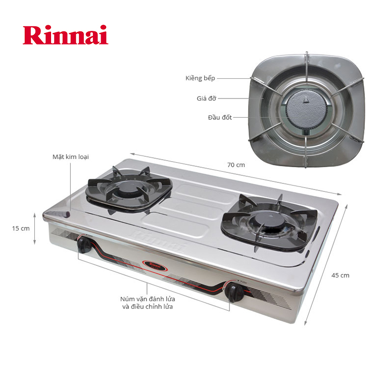 Bộ kiềng bếp gas đa năng Redhome( Sử dụng thay thế cho các dòng bếp rinnai mặt men, mặt inox) - Hàng chính hãng