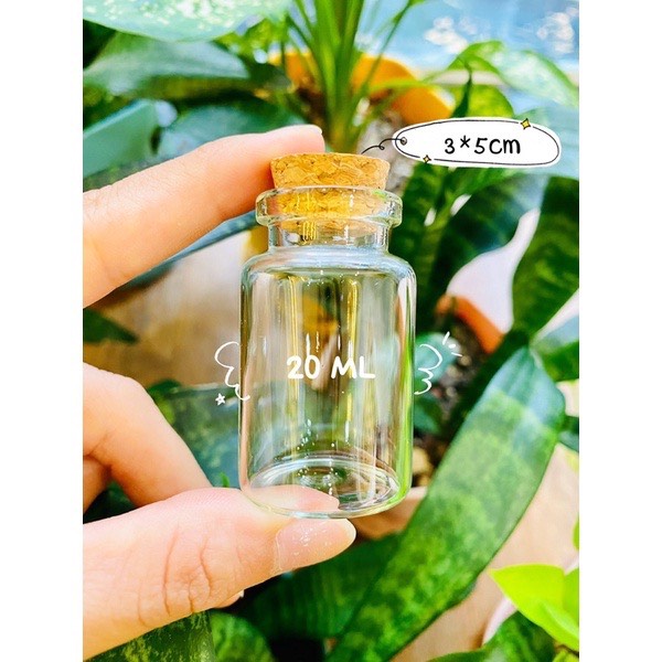 Lọ thuỷ tinh nút bần cao cấp đường kính 3cm【10ml,15ml,20ml,25ml,30ml,40ml,50ml,60ml