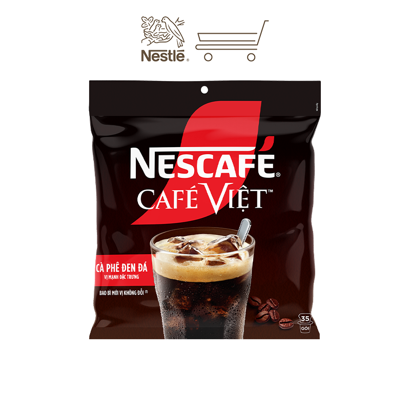 [Tặng hộp 4 gói nước cốt cà phê] Combo 2 Bịch Cà phê Hòa tan NESCAFÉ CAFÉ VIỆT 35 gói Vị Mạnh đặc trưng