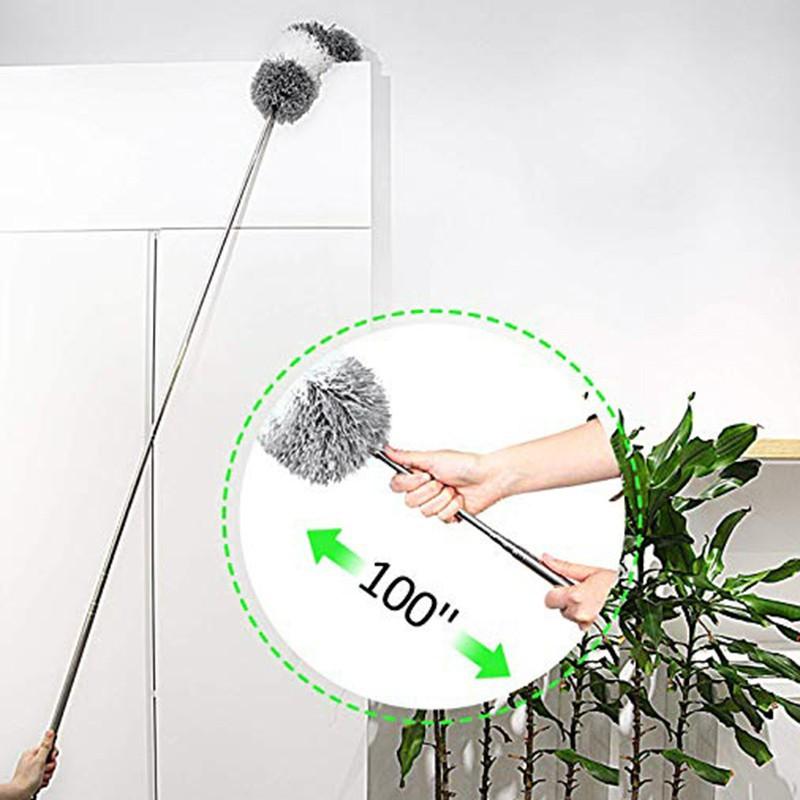 LOẠI 252CM Chổi phất trần lau bụi đa năng có cán điều chỉnh độ dài Chổi quét bụi đa năng cán rút xoay 360 độ