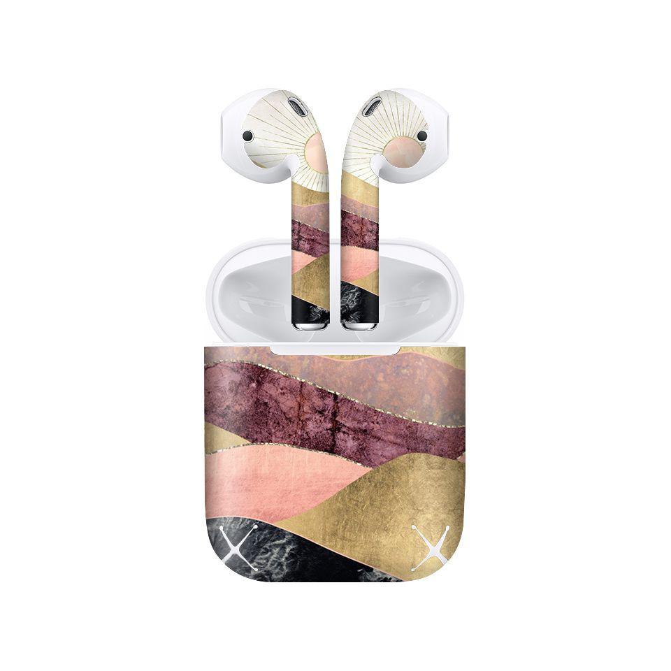 Miếng dán skin cho AirPods in hình giả sơn mài - GSM149