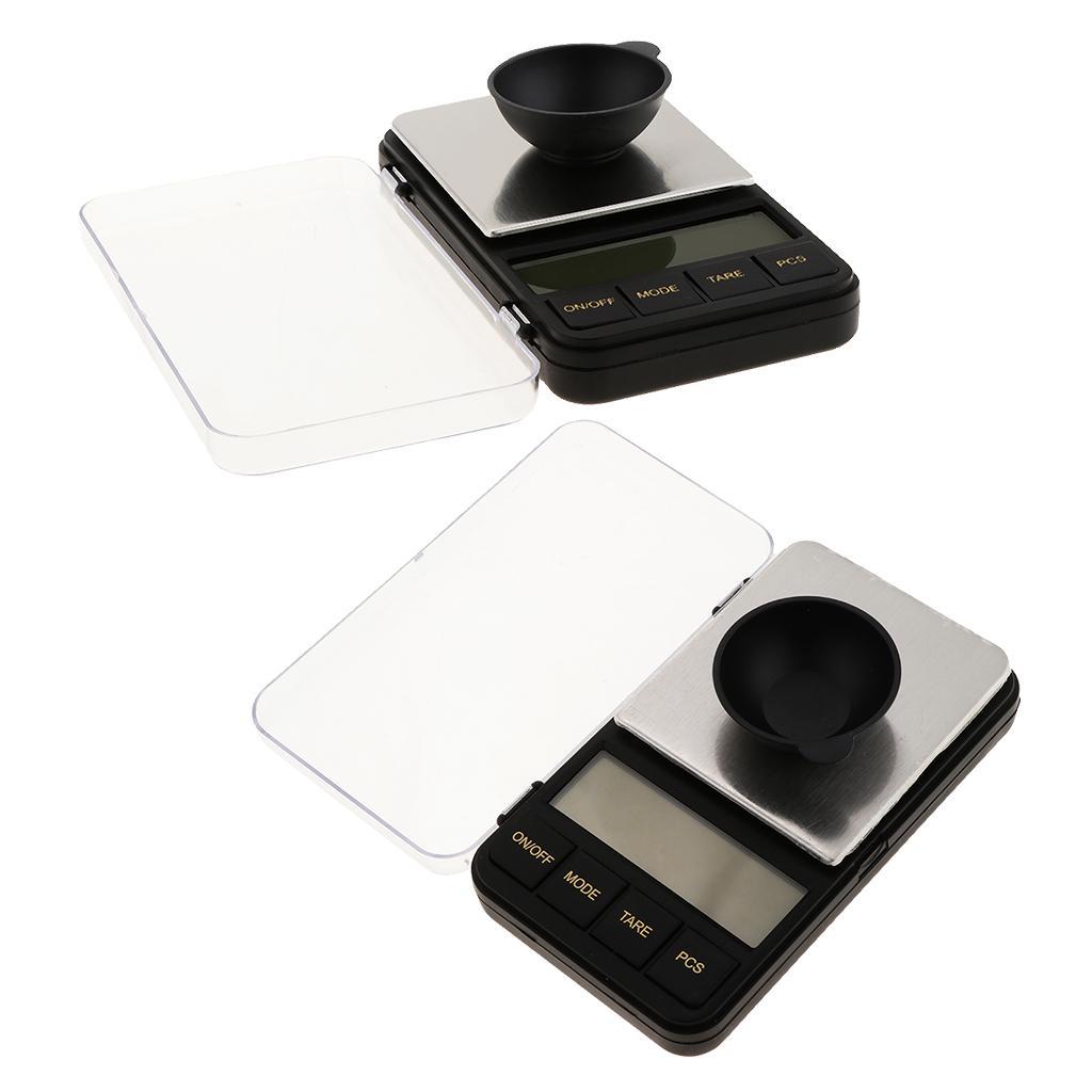 Mini Digital Pocket Scale Portable Jewelry Kitchen Scale Black 200g/0.01g