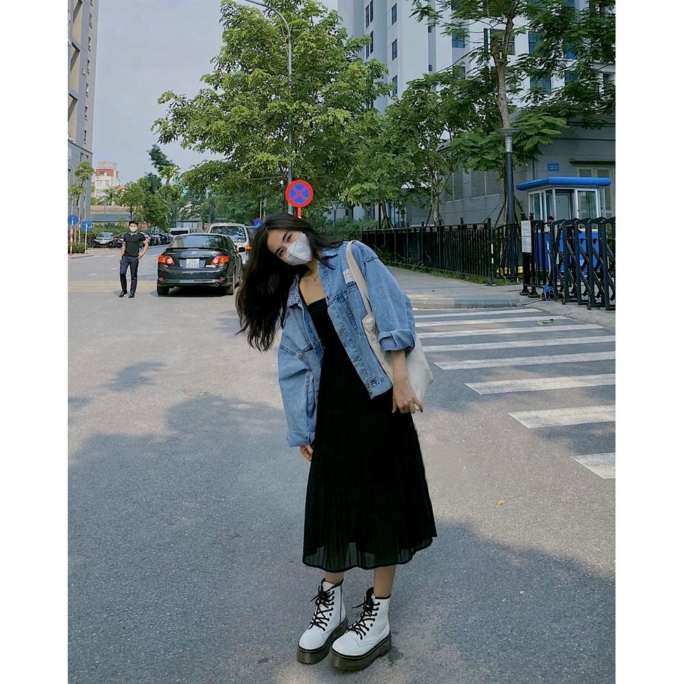 Áo khoác DENIM JACKETS FORM OVERSIZE 2 túi bụng siêu chất