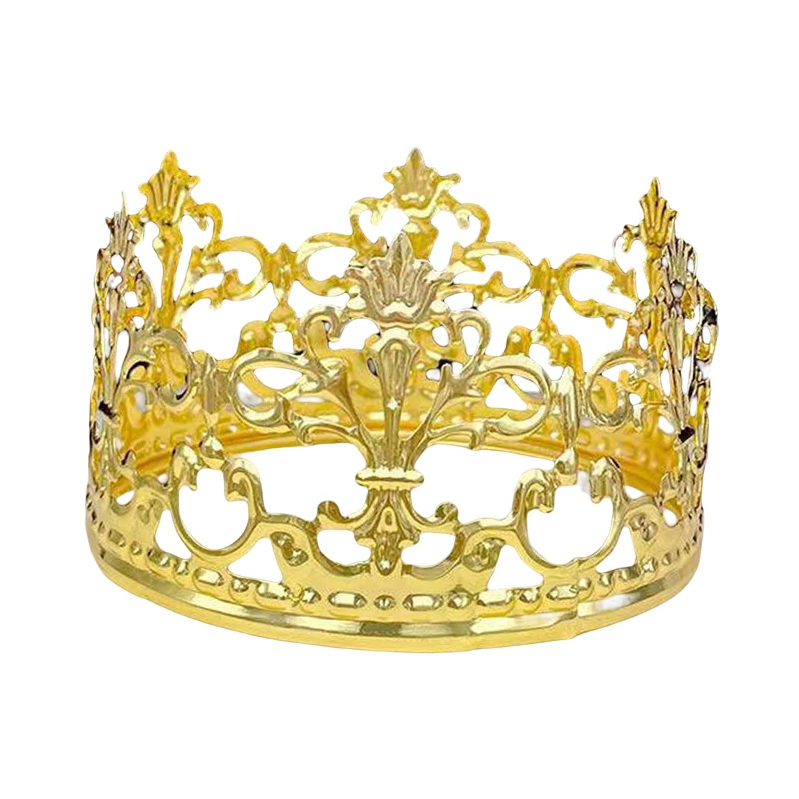 Cake Topper Cake Decorations Tiaras Headband for Women Themed Parties Gold