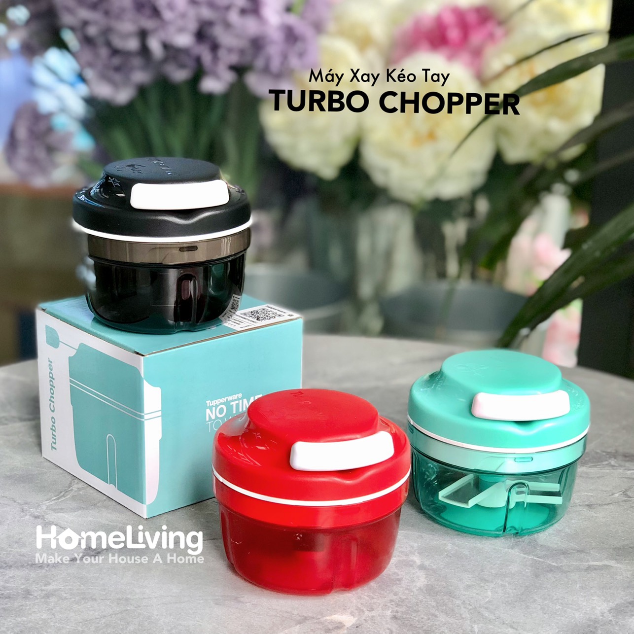 Bộ Dụng Cụ Xay Thực Phẩm Tupperware Turbo Chopper