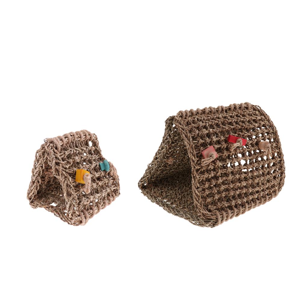 Bird Hammock Hanging Snuggle Cave Hamster Hut Bird Parrot Hideaway Toys S